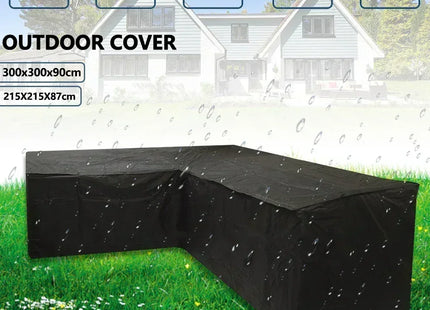Black Outdoor Furniture Covers Waterproof Rain Snow Dust Wind-Proof Anti-UV Polyester Fiber Garden Lawn Patio Furniture Covers - Phoenix Fire Art Store