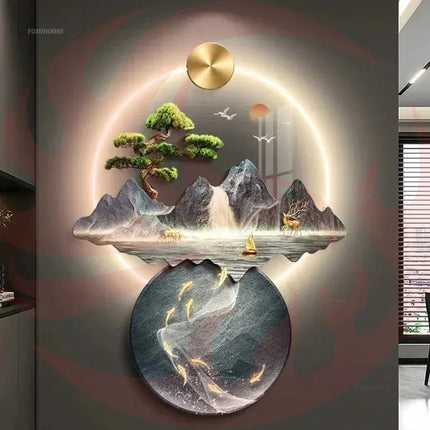3D Wall Painting Light - Hallway Art with LED Glow