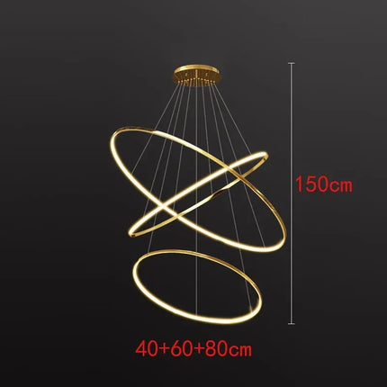 Modern LED Chandelier - Nordic Multi-Ring Pendant