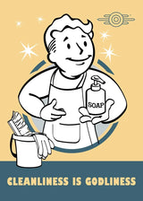 Fallout Vault Boy Poster - Vintage HD Canvas Wall Art Print | Retro Gaming Decor