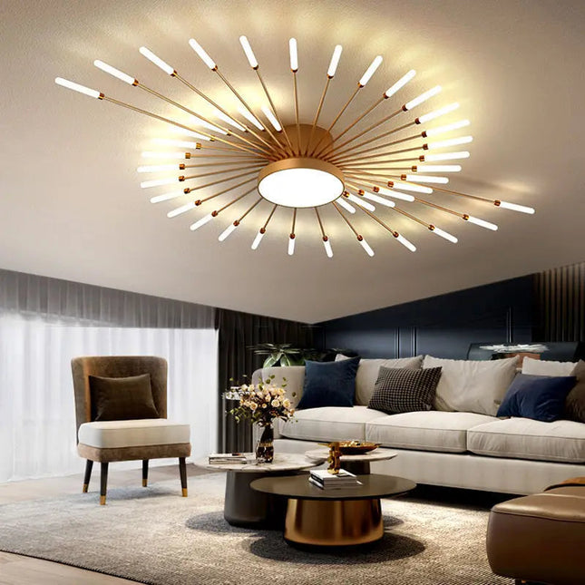 DecorBites™ LED Firework Chandelier: Modern Nordic Living Room Bedroom Pendant Light Fixtures Decorbites