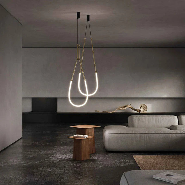 DecorBites™ Linear Creative Chandelier: Nordic LTalian Designer, Modern Lighting for Living Room, Lobby, Bedroom, Restaurant Decorbites
