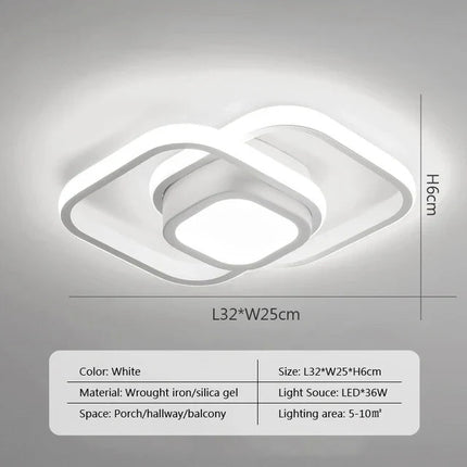 DecorBites™ LED Ceiling Chandelier Modern Bedroom Lamp Indoor Decor Surface Mounted Lighting Decorbites