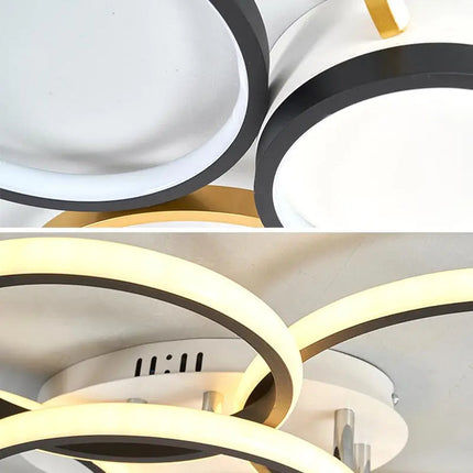 DecorBites™ LED Ceiling Chandelier Remote Control Living Room Bedroom Kitchen Lamp White Decorbites