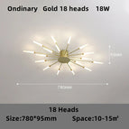 18 heads / Black / 220V | Warm White