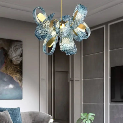 DecorBites™ Luxe Copper Leaf LED Ceiling Chandelier for Home, Bedroom, and Dining Room Decorbites