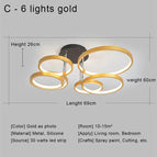 C gold 6 lights / changeable