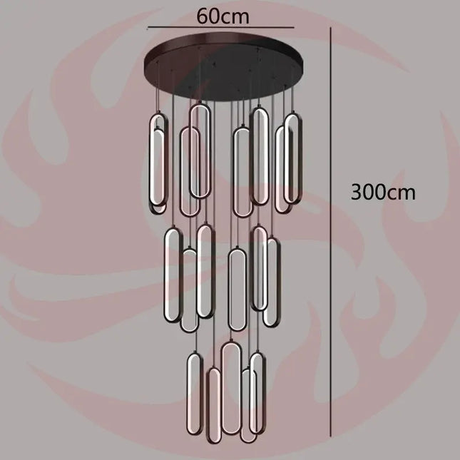 DecorBites™ LED Pendant Chandeliers for Living Room Staircase Indoor Lighting Decorbites