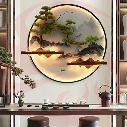 3D LED Wall Art Light - Round Sculptural Design