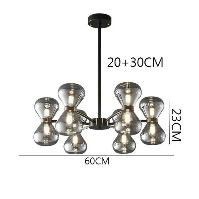 DecorBites™ LED Pendant Chandelier: Stylish Ceiling Lamp for Bedroom, Living Room Decor Decorbites