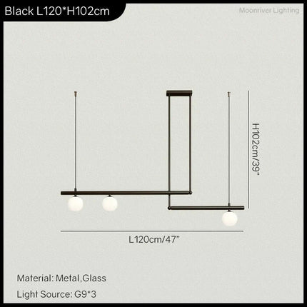 DecorBites™ Linear Minimalist Chandelier Pendant Light for Living Room, Dining Table Ceiling Decor Decorbites