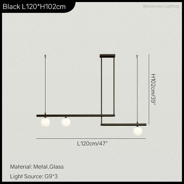 DecorBites™ Linear Minimalist Chandelier Pendant Light for Living Room, Dining Table Ceiling Decor Decorbites