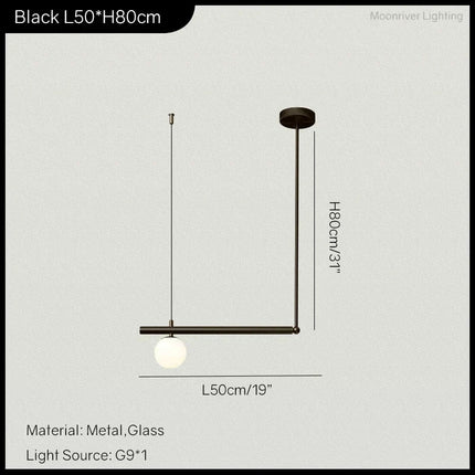 DecorBites™ Linear Minimalist Chandelier Pendant Light for Living Room, Dining Table Ceiling Decor Decorbites