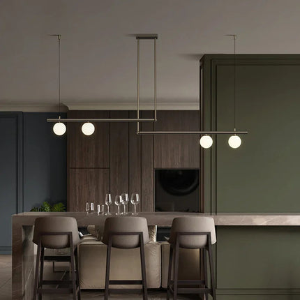 DecorBites™ Linear Minimalist Chandelier Pendant Light for Living Room, Dining Table Ceiling Decor Decorbites