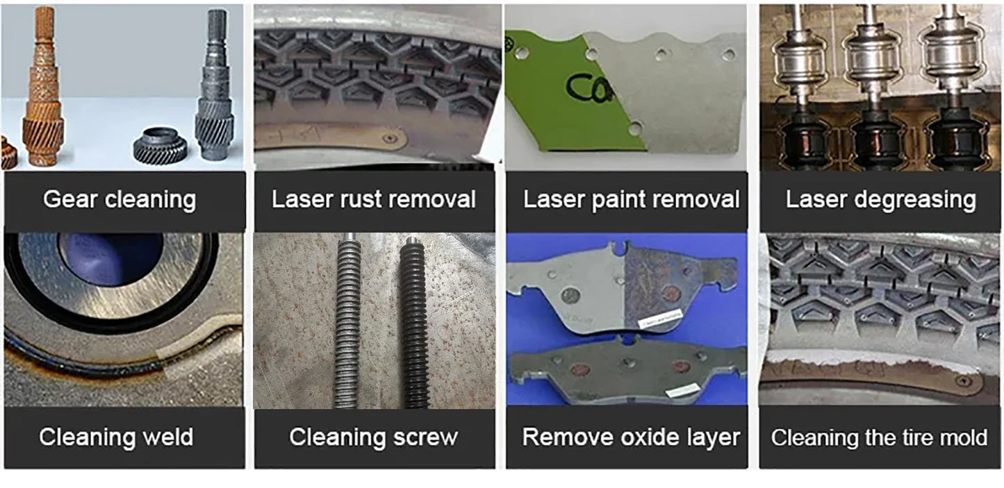 2000W Laser Cleaning Machine - 300MM Width Rust Removal Tool for Metal Surfaces