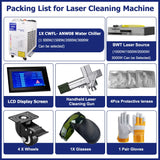 2000W Laser Cleaning Machine - 300MM Width Rust Removal Tool for Metal Surfaces