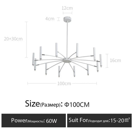 DecorBites™ LED Ceiling Chandelier: Minimalist Nordic Home Lighting for Living Room, Bedroom, Dining Area Decorbites
