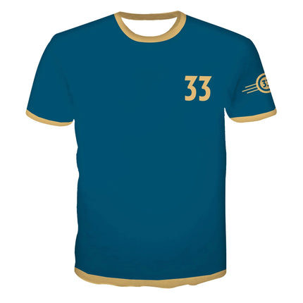 Fallout Vault 111 & 33 Cosplay Hoodie - Authentic 3D Print Zip Up Jacket Costume