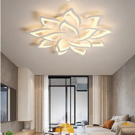 DecorBites™ Lotus Chandelier: Modern LED Ceiling Light Fixture for Home, Living Room, Bedroom. Decorbites