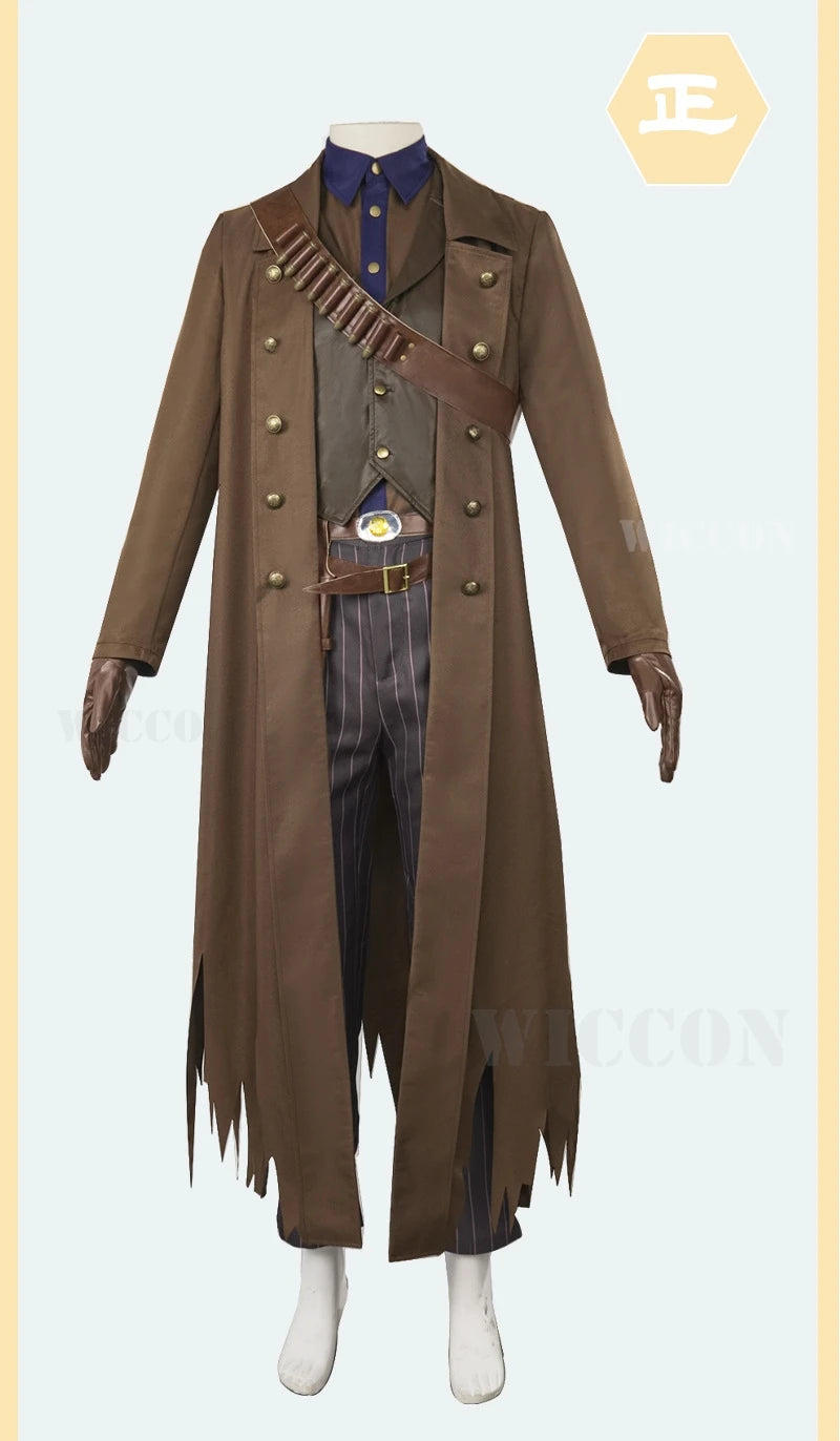 The Ghoul Cosplay Costume - Fallout Cooper Howard Complete Outfit with Hat & Gloves