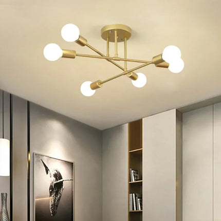 DecorBites™ LED Ceiling Chandelier: Modern Light Fixture for Living Room, Bedroom, Hall - Indoor Home Decor Decorbites