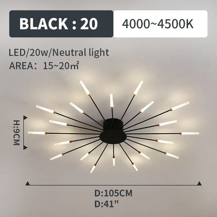 DecorBites™ LED Fireworks Pendant Lamps - Modern Living Room Bedroom Chandelier Lighting Decorbites