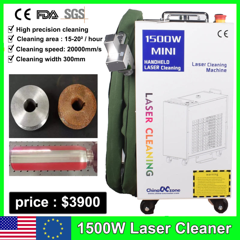 2000W Laser Cleaning Machine - 300MM Width Rust Removal Tool for Metal Surfaces
