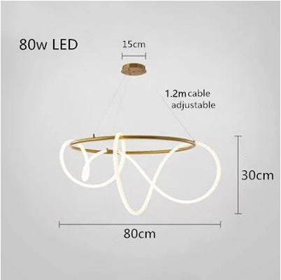 DecorBites™ LED Long Hose Chandelier for Dining Room Kitchen Bar Pendant Lamp Decorbites