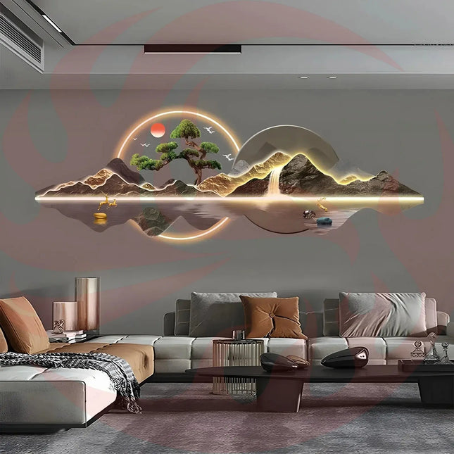 Acrylic LED Wall Art Light | Carved Decor Panel - Phoenix Fire Art Store