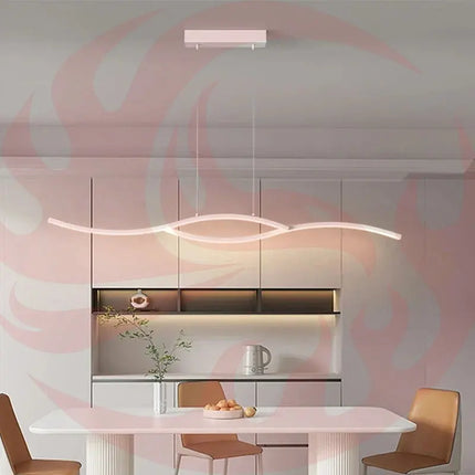 DecorBites™ LED Pendant Chandelier: Modern Nordic Strip Light for Dining, Kitchen, Office, Coffee Room Decorbites