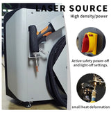 800-1500W 3-in-1 Fiber Laser Welding Machine - Air Cooled Metal Welder with Cutting & Cleaning