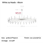 White 24 Heads 180cm / Neutral light