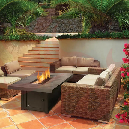 Patio Elegance St. Tropez Fire Table – Square Patioflame Table - Phoenix Fire Art Store