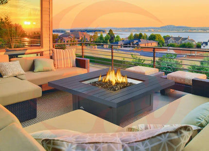 Patio Elegance St. Tropez Fire Table – Square Patioflame Table - Phoenix Fire Art Store