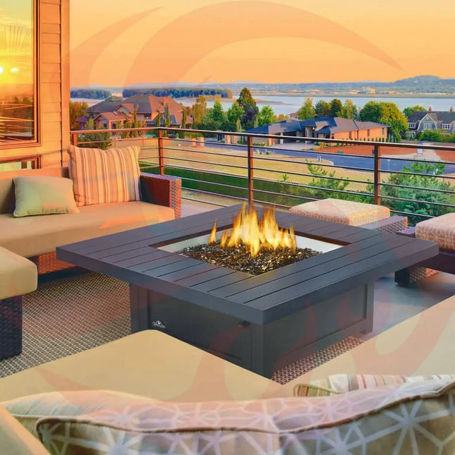 Patio Elegance St. Tropez Fire Table – Square Patioflame Table - Phoenix Fire Art Store