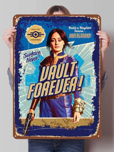 Fallout TV Series Metal Poster - Vault-Tec Gaming Wall Art Decor | Custom Tin Signs for Man Cave