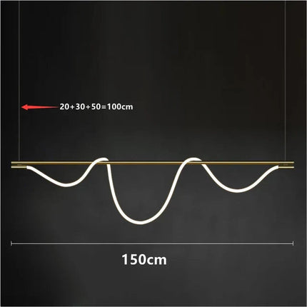 DecorBites™ LED Long Hose Chandelier for Dining Room Kitchen Bar Pendant Lamp Decorbites