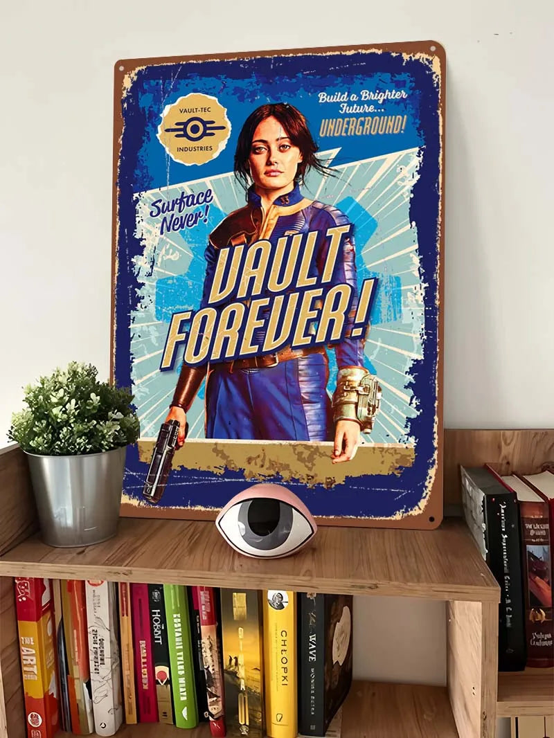 Fallout TV Series Metal Poster - Vault-Tec Gaming Wall Art Decor | Custom Tin Signs for Man Cave
