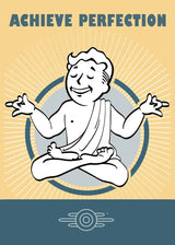 Fallout Vault Boy Poster - Vintage HD Canvas Wall Art Print | Retro Gaming Decor