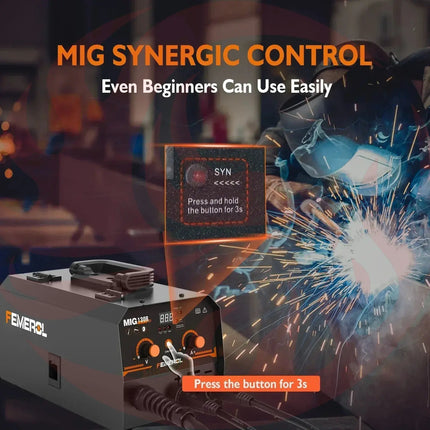 MIG Welder 130A | 2-in-1 Gasless Flux Core & ARC Machine