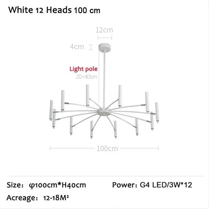 DecorBites™ LED Ceiling Chandelier Nordic Living Dining Room Bedroom Lighting Fixture Decorbites