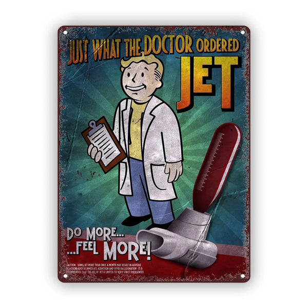 Fallout Metal Sign - Vintage Iron Wall Decor for Cafe, Bar & Beach House