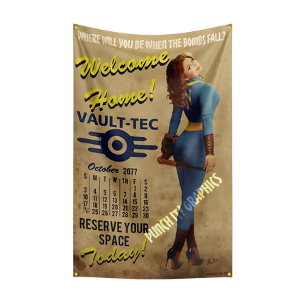 Fallout Flag 3x5ft - Vault-Tec Banner