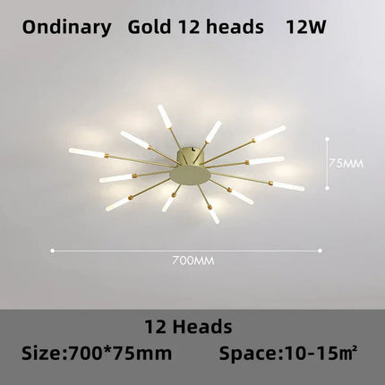 DecorBites™ LED Firework Chandelier: Modern Nordic Living Room Bedroom Pendant Light Fixtures Decorbites