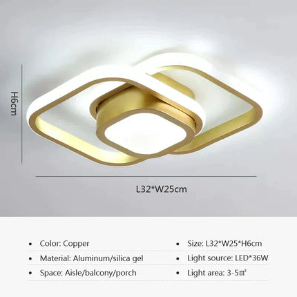 DecorBites™ LED Ceiling Chandelier Modern Bedroom Lamp Indoor Decor Surface Mounted Lighting Decorbites