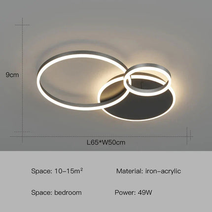 DecorBites™ LED Ceiling Chandelier Rings Pendant Light - Minimalist Home Lighting Decorbites