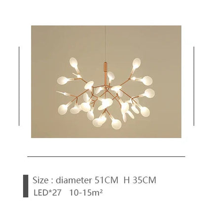 DecorBites™ Luxe Chandelier: Modern Nordic Ceiling Light for Living & Dining Room Decorbites