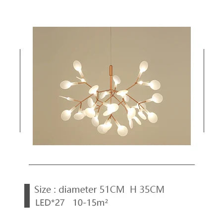 DecorBites™ Luxe Chandelier: Modern Nordic Ceiling Light for Living & Dining Room Decorbites
