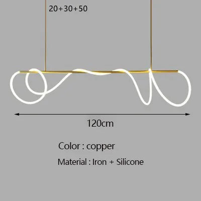 DecorBites™ LED Long Hose Chandelier for Dining Room Kitchen Bar Pendant Lamp Decorbites