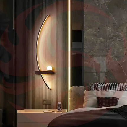 2pcs Modern Adjustable LED Wall Sconce 31.5" Arched Bedside Lamp 3000K Warm Glow Moktan Sabai